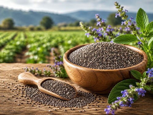 Illustrative chia seeds